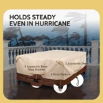 Waterproof Patio Furniture Covers for Table and Chair Set, Rectangular Outdoor Sectional Sofa Covers Large Fits up to 126L x 63 - Image 4