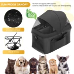3 in 1 Pet Stroller for Medium Dogs Cats - Portable Foldable Dog Stroller with Removable Carrier, All-Terrain 4 Wheels Cat Strol - Image 5