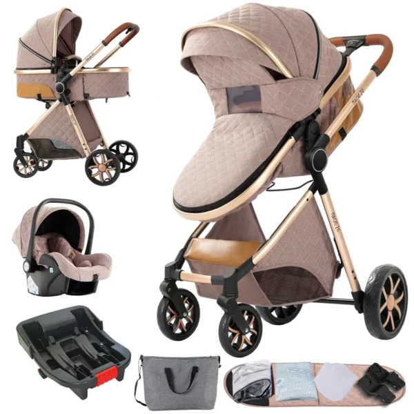 Baby Stroller Baby Accessories Stroller 3 In 1 Baby Newborn Items Light Baby Stroller Multiple Stroller One-Step Folding Strolle