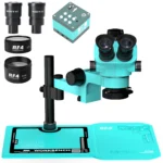 RF47050PRO-FO19 Multi-Functional Silicone Built-in Metal Microscope Base, Mobile Phone Repair Triocular Stereo Microscope 6 Zoom - Image 2