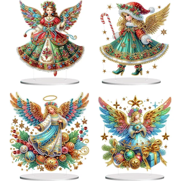 Special Shape Angel Girl Diamond Art Kit for Creative Tabletop Decorations DIY Paint Your Own Home Ornaments