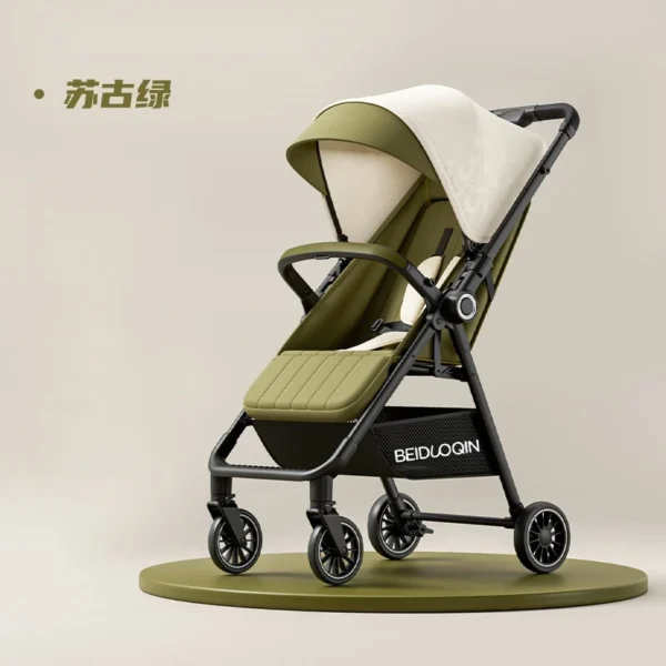 High-view Baby Stroller Foldable, One-touch Storage Two-way Sitting and Lying Function, Convenient for Children To Stroll