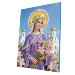 Lady DIY Special Shape Drill Art Craft Pearl Diamond Painting with Frame 11.81x15.75in Diamond Art Pearl Painting Kit Home Decor - Image 4