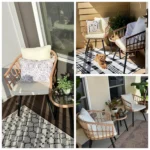 3 Piece Patio Bistro Set, Outdoor Wicker Furniture with Comfortable Cushions, Glass Top Table & 2 Rattan Chairs for, Customized - Image 6