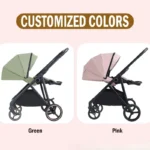 New Portable Baby Stroller 2-in-1 Baby Stroller, Lightweight and Foldable Outdoor Shock-absorbing Baby Stroller - Image 4