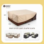 Waterproof Patio Furniture Covers for Table and Chair Set, Rectangular Outdoor Sectional Sofa Covers Large Fits up to 126L x 63 - Image 2