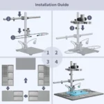 Andonstar 2025 Digital Microscope Aluminium Plus Stand Upgraded Boom Arm Stand with metal clip For AD246S-M AD407Pro AD409Pro - Image 2