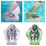 Baby Swim Float Non Inflatable with Canopy Kids for Age of 3-24 Months Swimming Ring Soft Bathtub Accessories Infant Pool Float - Image 4