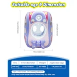 2 Pack Automatic Water Gun with Toddler Pool Float Inflatable Car Baby Pool Swimming Float Pool Toys for Girls Boys Blue Purple - Image 5