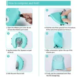 Float Self-Inflating Baby Pool Float with Canopy Compressible Pool Swim Float Infant Soft Solid Swimming Trainer with - Image 6