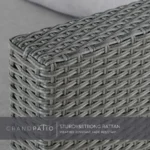 5 Pieces Wicker Outdoor Furniture Set,Patio Furniture Set with CSA Certification Fire Pit Table,Modular Sectional Sofa Sets wit - Image 5