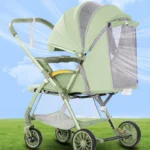 Bi-directional High Landscape Baby Stroller Can Sit or Lie Down Four Wheel Shock Absorber Stroller Lightweight Foldable Handcart - Image 2