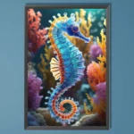 5D DIY Full Round Drill Diamond Painting Seahorse Home Decor Art Craft 40x60cm - Image 6