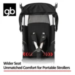 gb Pockit 3H baby Steoller (Includes Free Armrest), All-Terrain, Lightweight Stroller, Travel-Friendly - Image 4