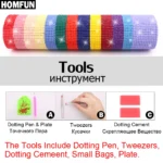 HOMFUN Full Square/Round Drill 5D DIY Diamond Painting "Colored flowers" Embroidery Cross Stitch 5D Home Decor Gift A04078 - Image 5